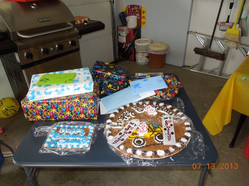 Emogene's Carson's and Jared's birthday cakes