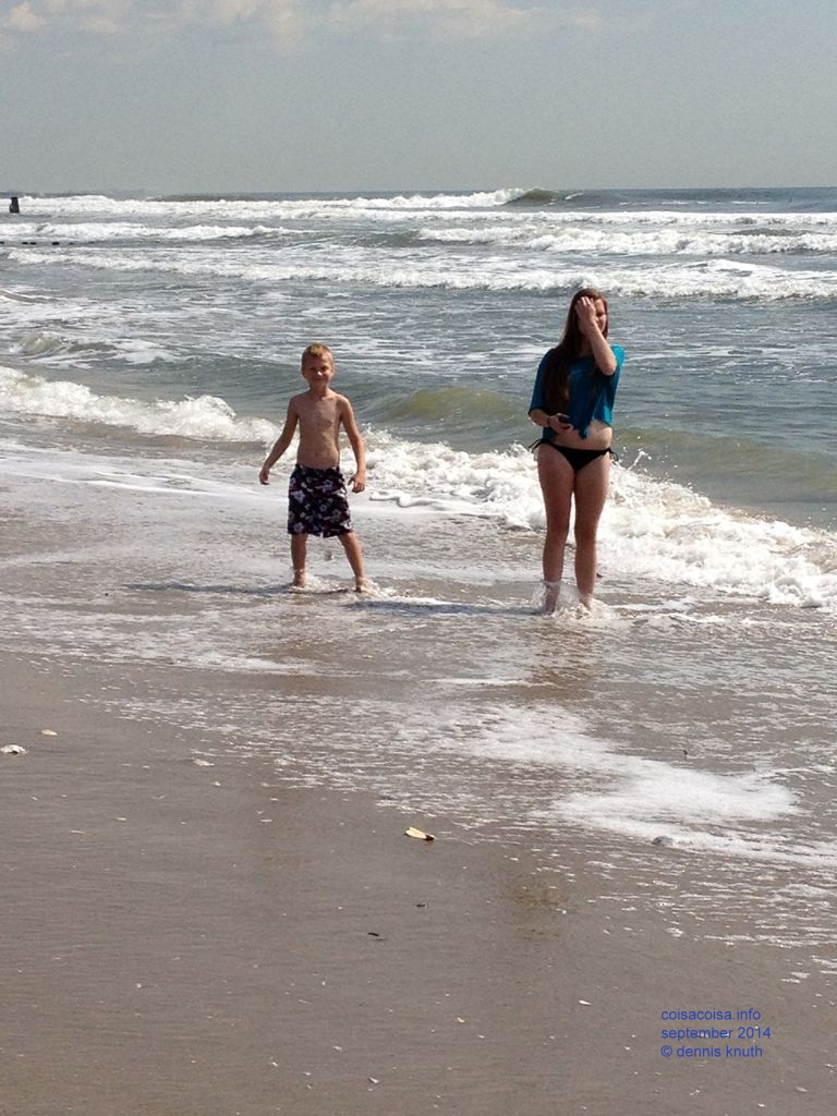 Jared and Kelsey in the Atlantic Ocean Waves