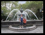 The fountain at City Hall Park in downtown Manhattan