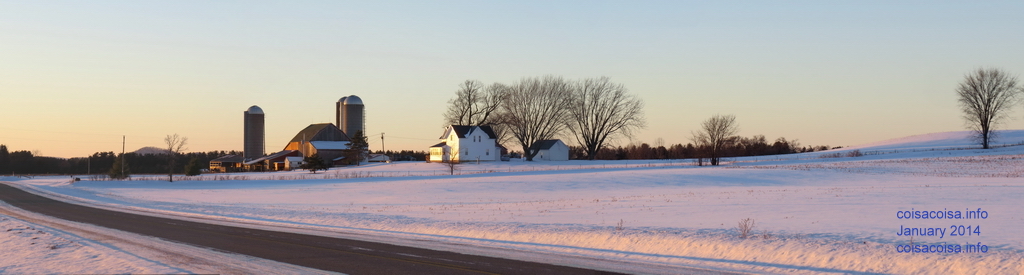 Durand Wisconsin Farm Winter Panorama