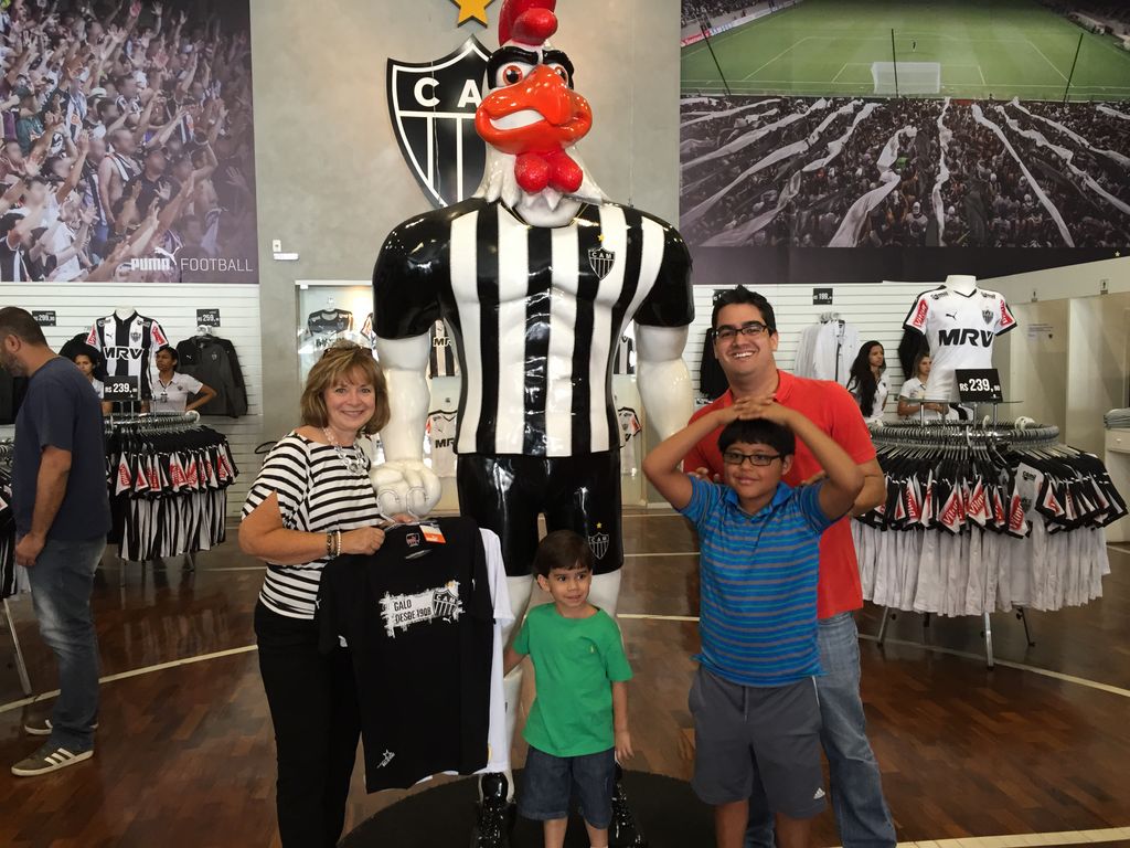 Fans with the Galo mascot