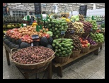 Vegetables and fruits at a supermarket