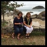 Debbie and Sharon on Prainha Beach