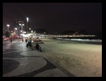 Cocabana Beach and side walk at night