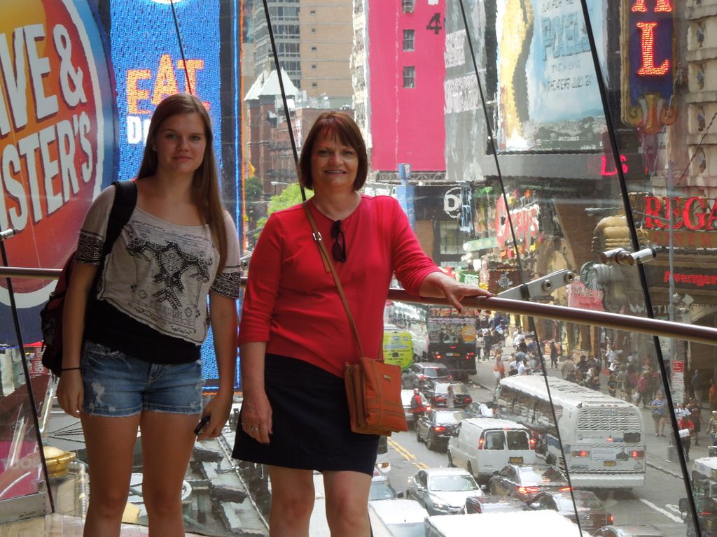42nd Street view with Kelsey and Sherri