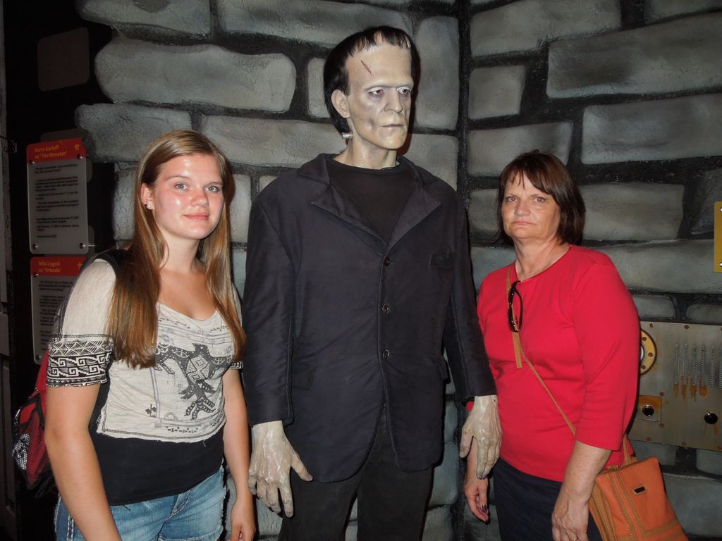 Sherri and Kelsey with Frankenstein