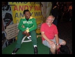 The brazilian soccer star Pele with Dennis Knuth