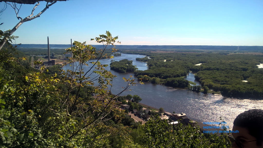 Mississippi River from the overlook in Alma Wisconsin