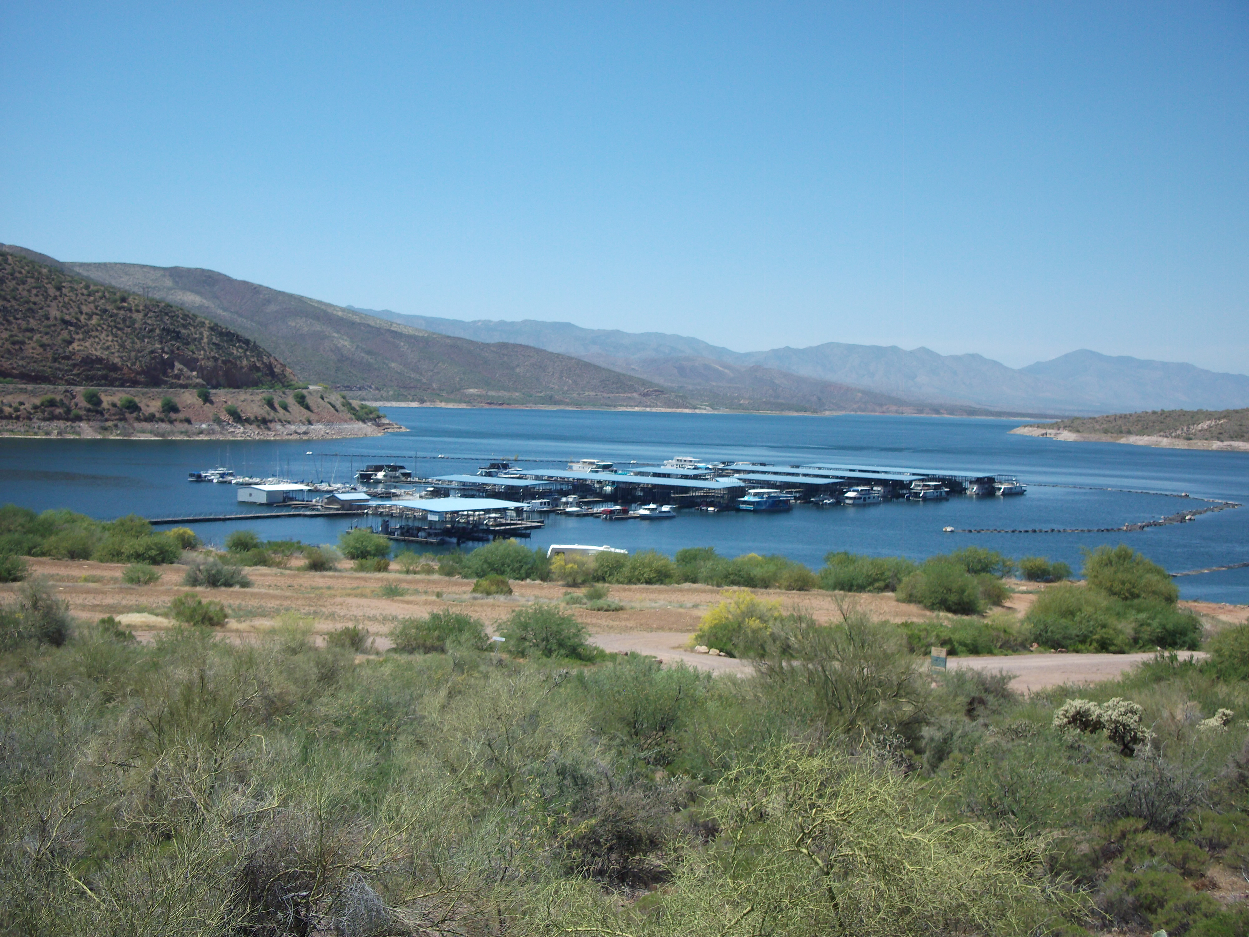 Boat Docks on Roosevelt Lake in Arizona