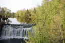Part of the dam and spring green
