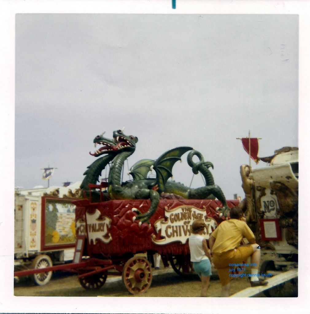 Green Dragons on Red Circus Wagon