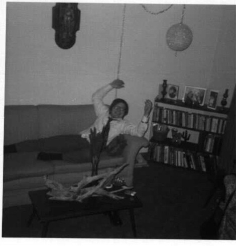 in 1972 Dennis Knuth laughing at his birthday