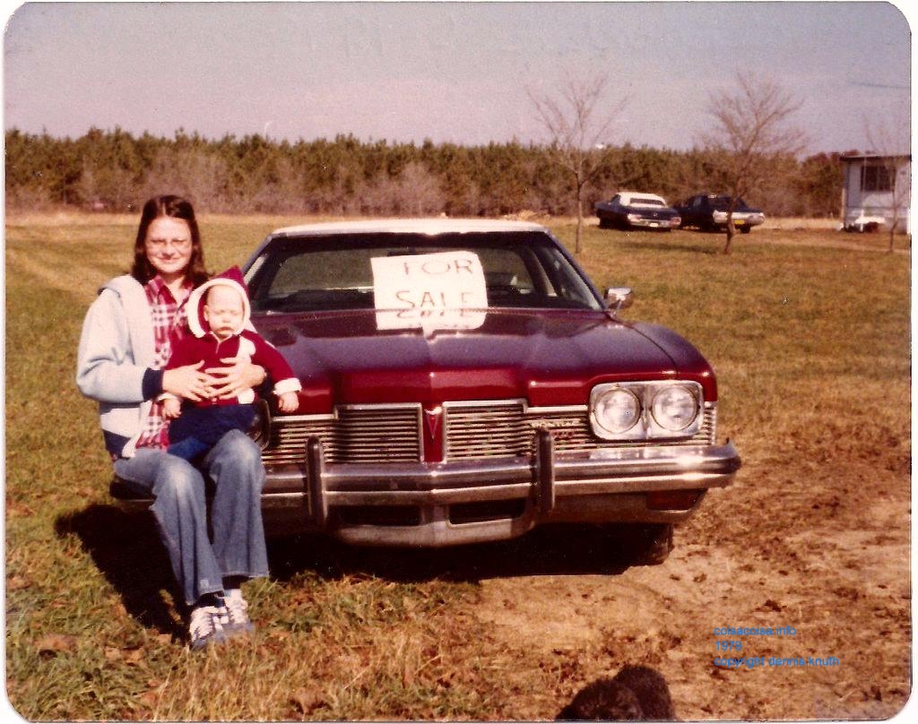 Nathan and Sherri with Dennis Knuth's 1973 Pontiac