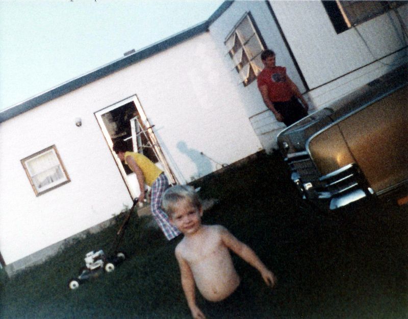 Emogene mows and Nathan plays