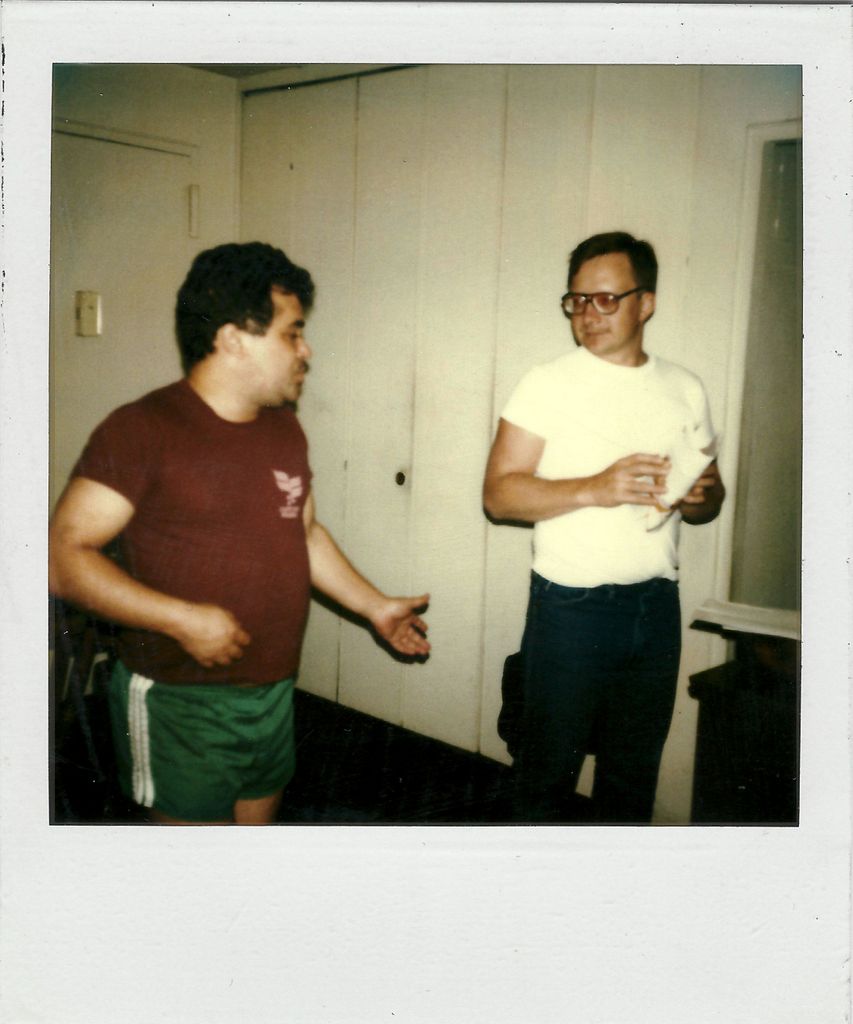 Helton Explaining something to Dennis Knuth