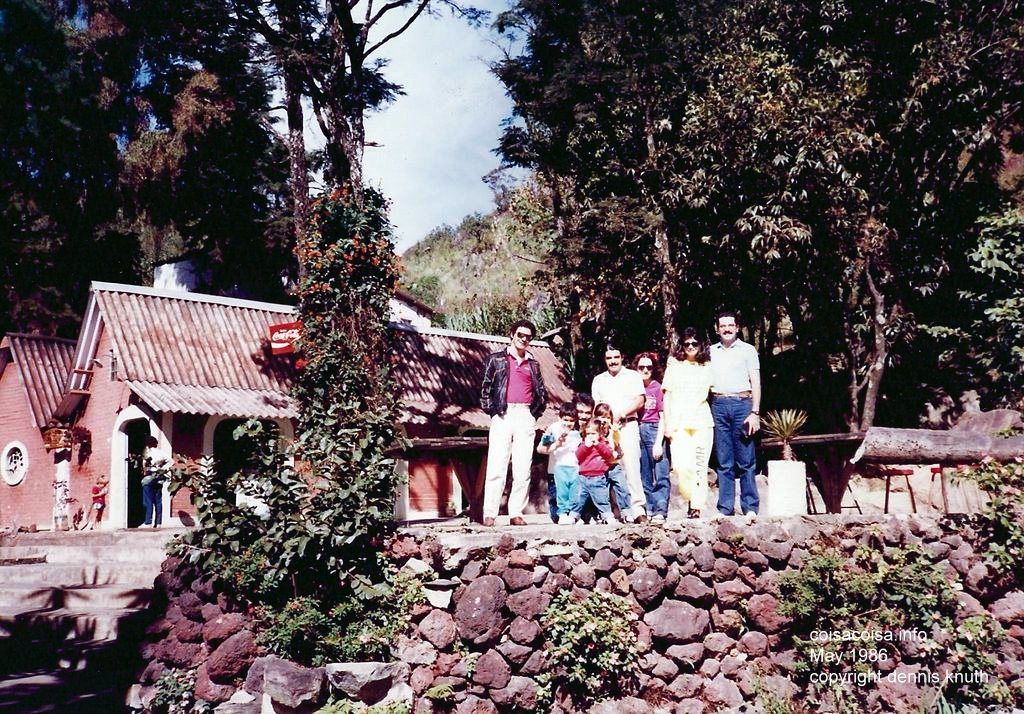 Family at a rest stop on the Way to Ouro Preto Brazil