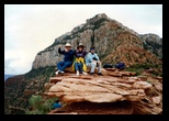 Resting from a hike inside the Grand Canyon