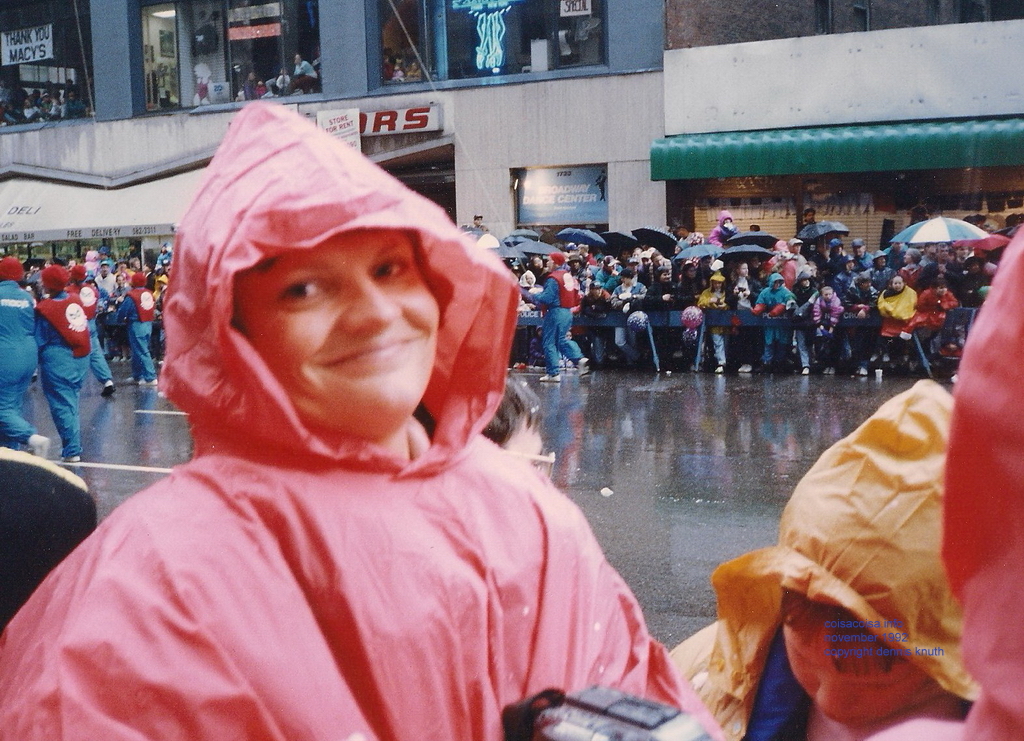 Sherri in her rain poncho