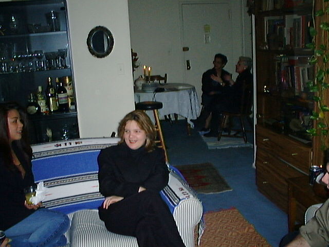 Pricilla and Rosangela in the living room