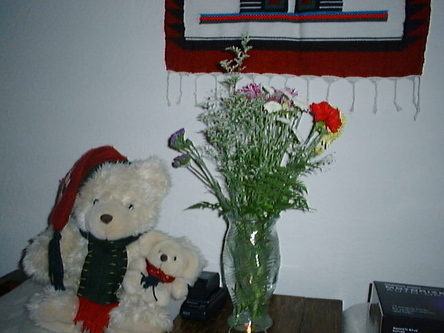 Teddy Bear and Flowers