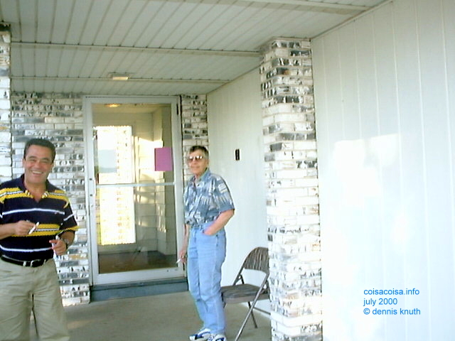 Helton and Dennis dropping Emogene off on July 4th