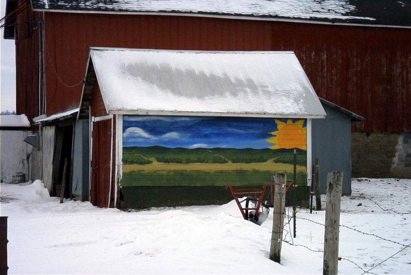 Matt Anderson paited a barn shed