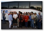 Part 1 of the group exiting the bus