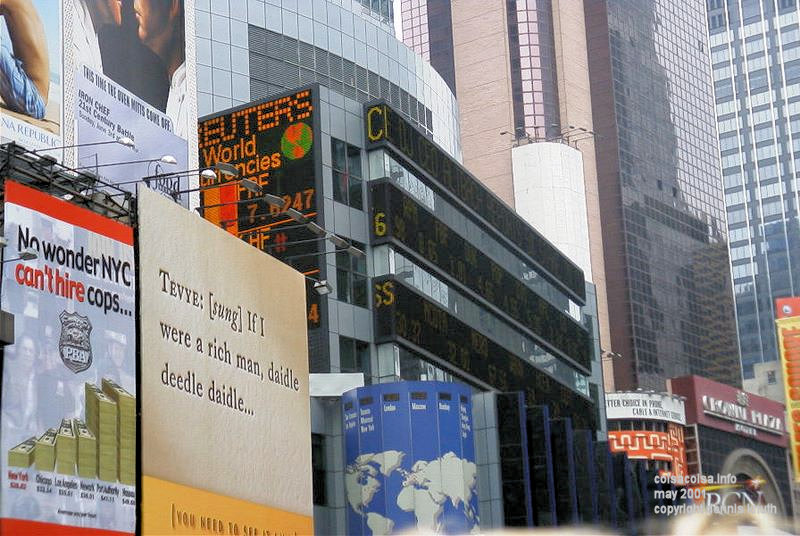Broadway Sign advertising a musical