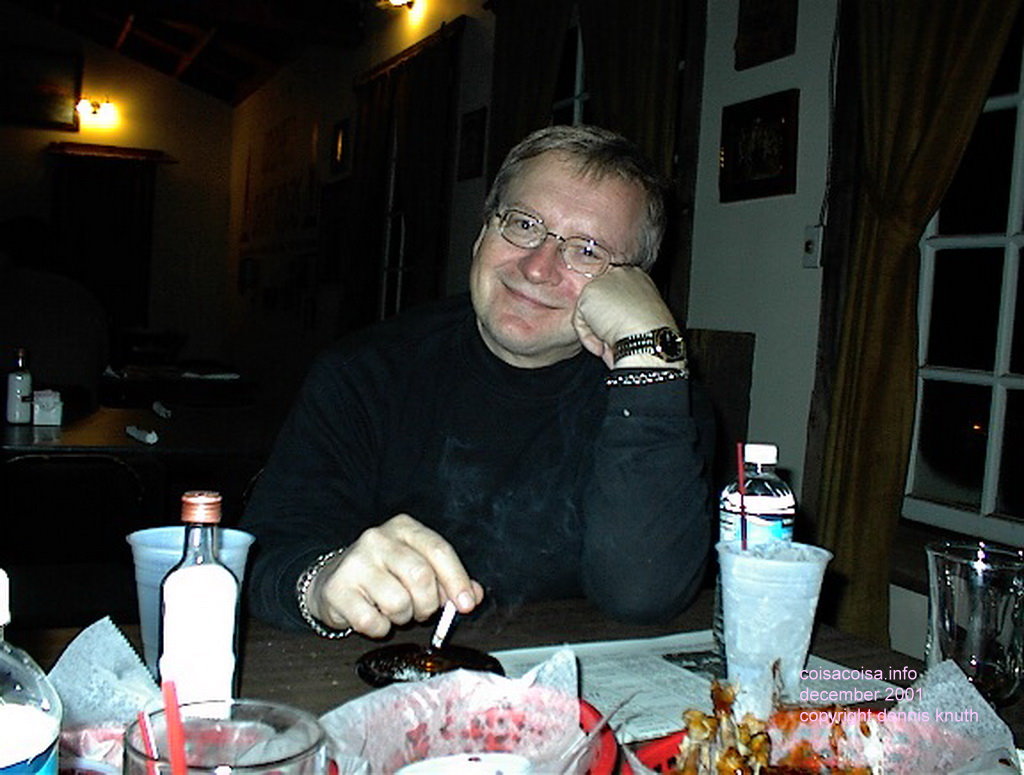 A sated Dennis on his 2001 Birthday