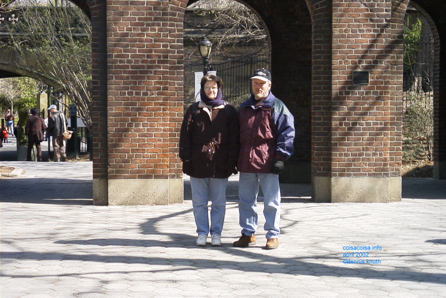 Sherri and Gary at the Delecorte Clark arches