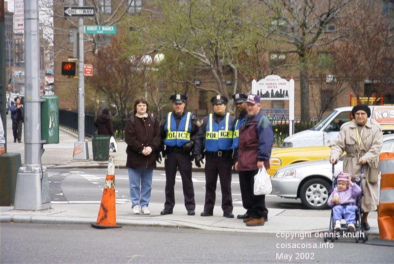 Sherri and Gary with Policemen in New York City