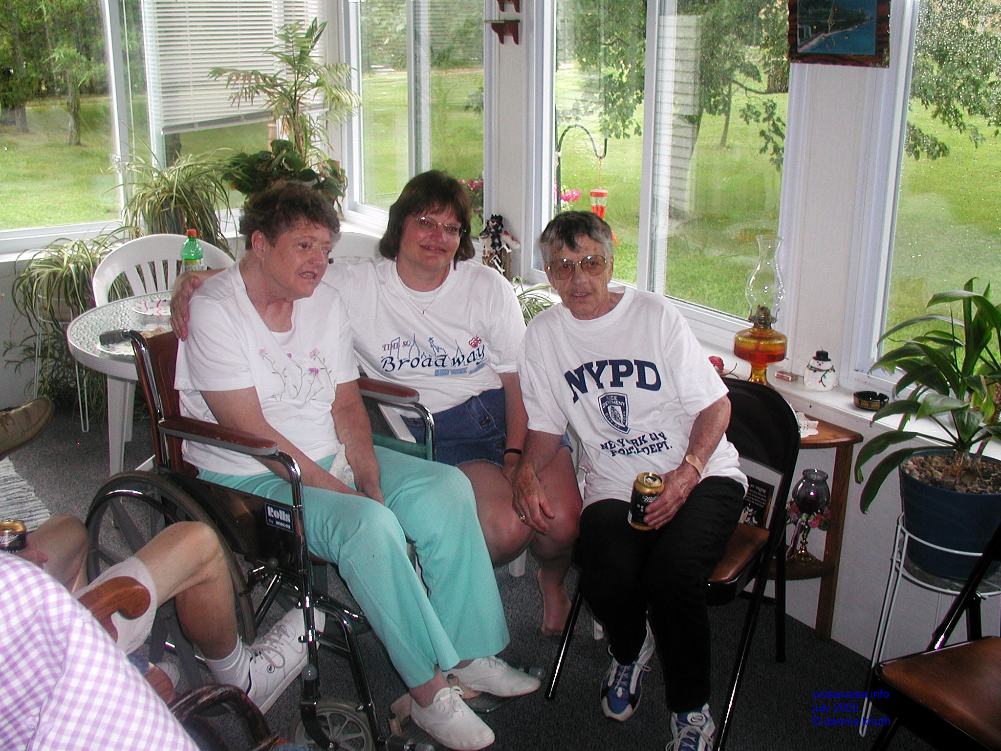 Sherri, Emogene and Norma on the porch