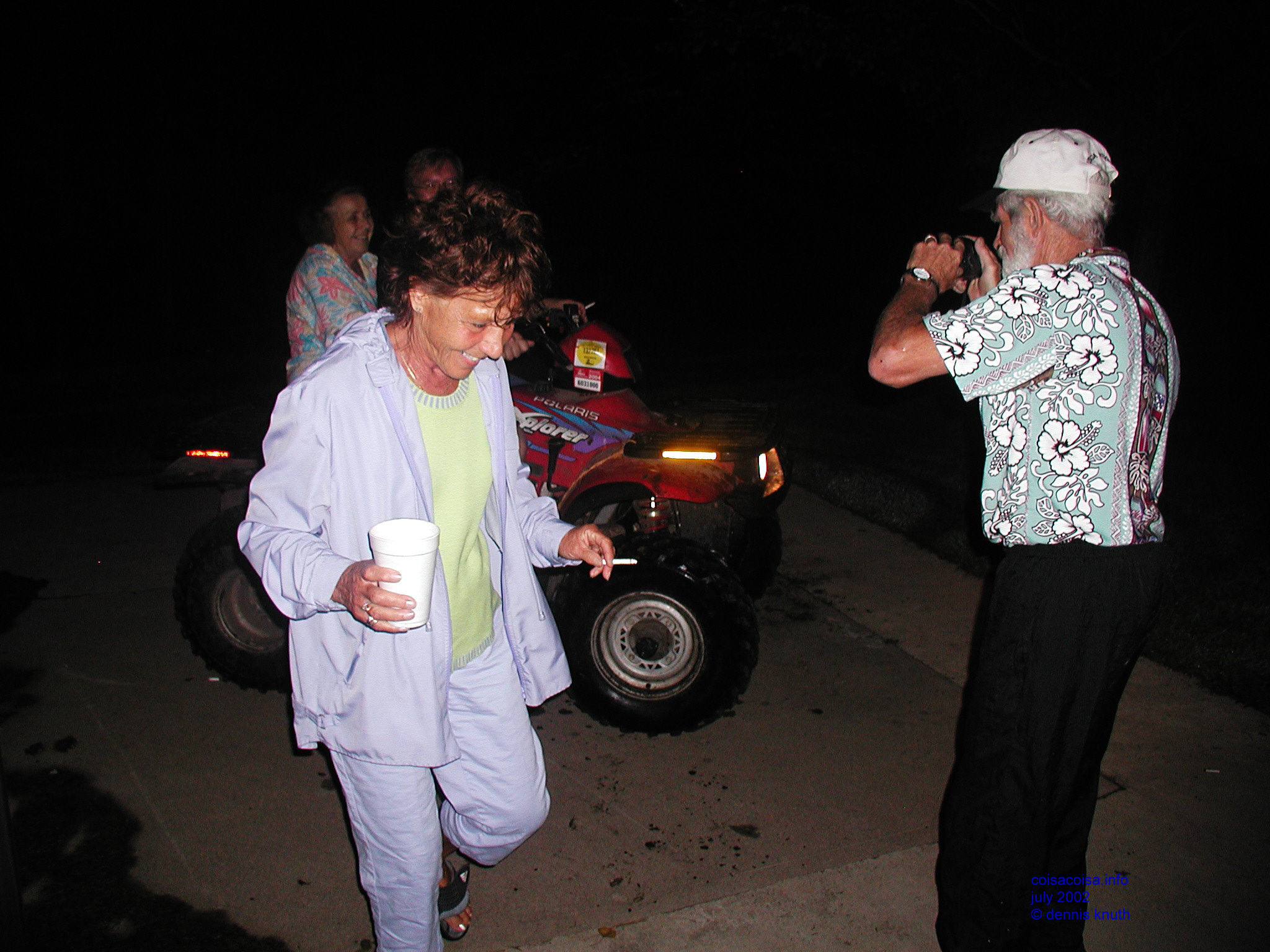 Delores rides the four wheeler