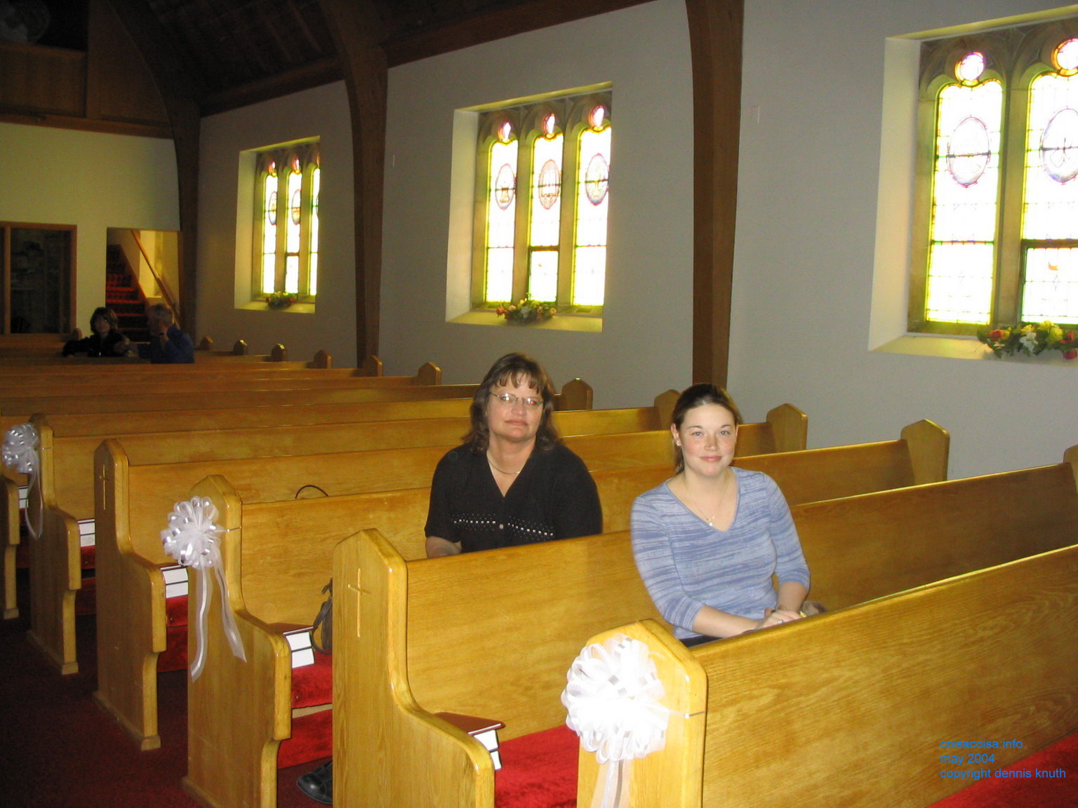 Julia and Sherri watch the rehearsal in Mondovi