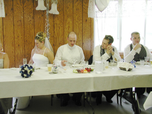 Wedding table at the reception