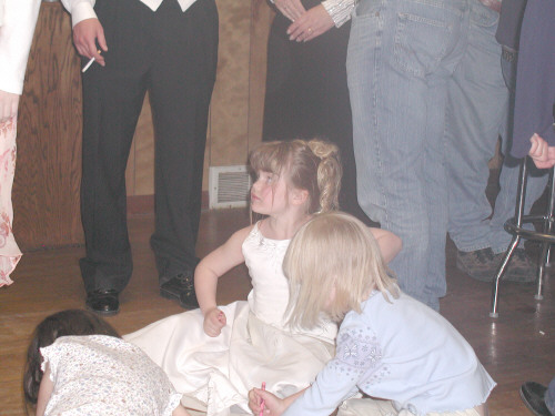 Kelsey plays at the reception