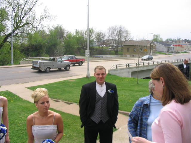 Justin waits for Julia