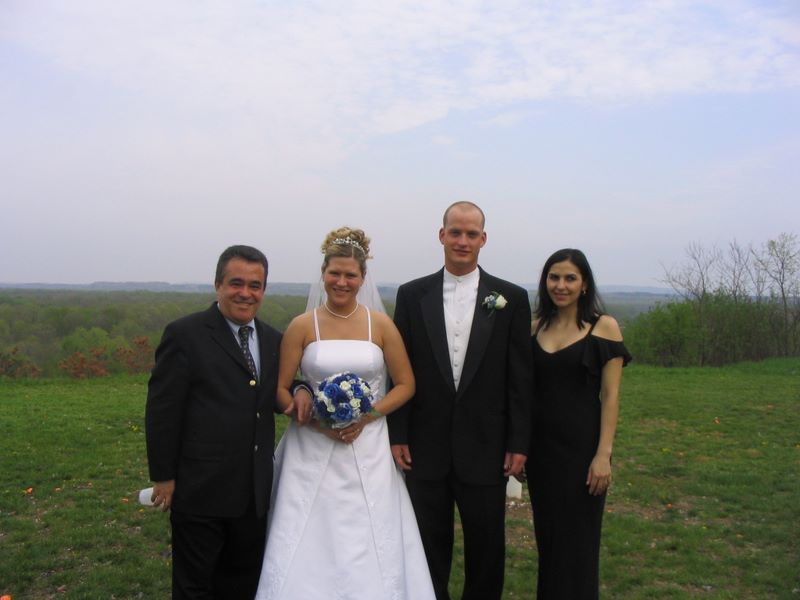 Newly weds with Brazilian Guests