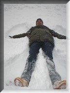 The thrill making snow angels