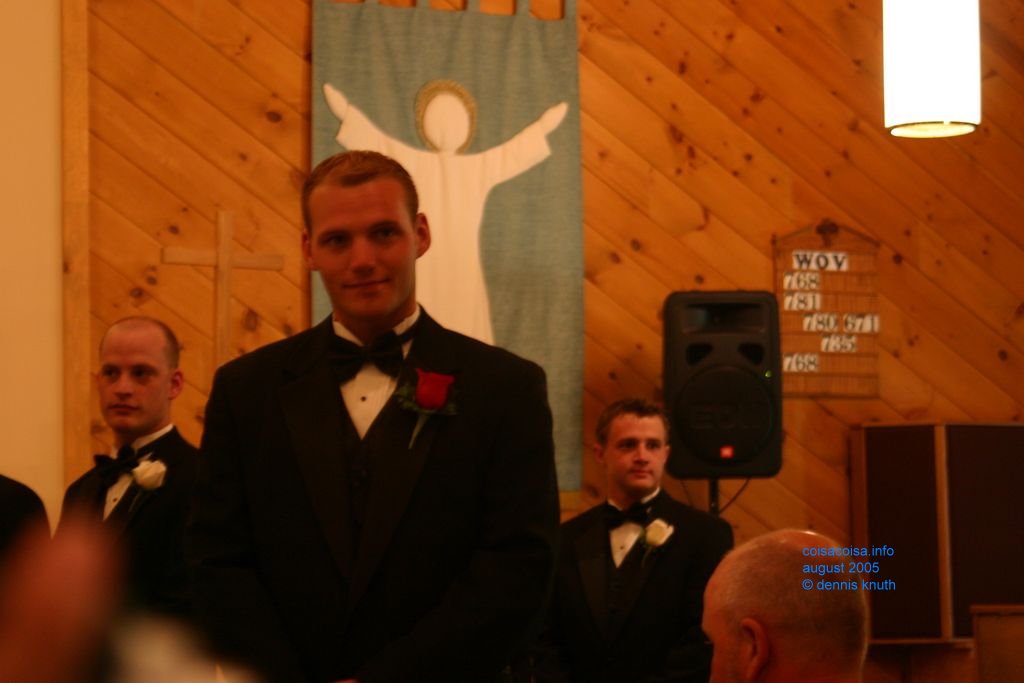 Grooms men and groom Justing have things on their mind