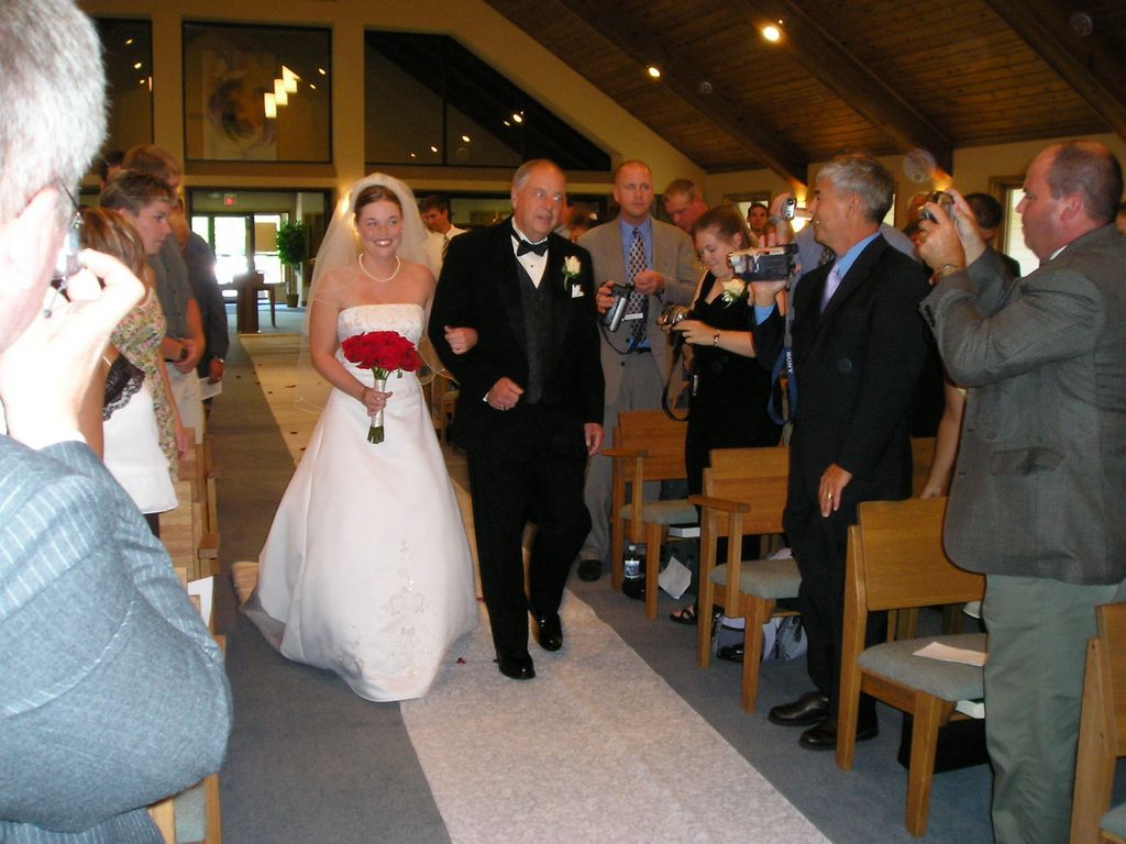Julia and her father on the Wedding Day 2005