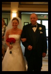 Julia and her father enter the church