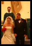 Justin smiles at his new Bride in 2005