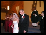 Justin and Julia newly weds exit the altar