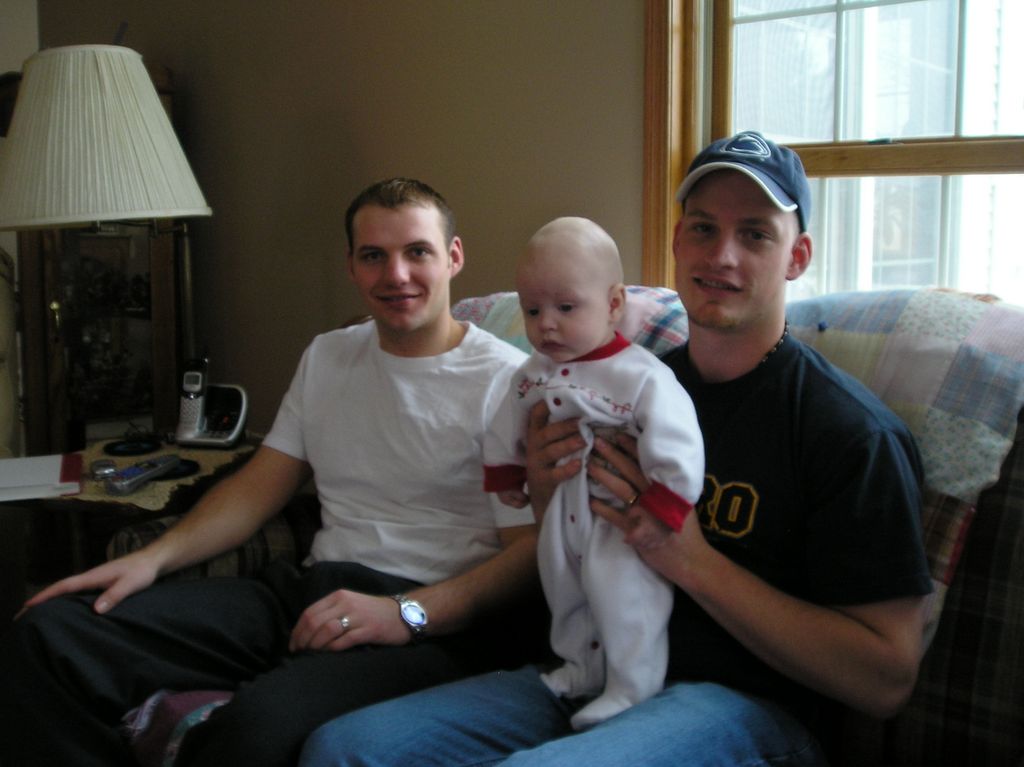 Papa Nate and Uncle Justin with Jared