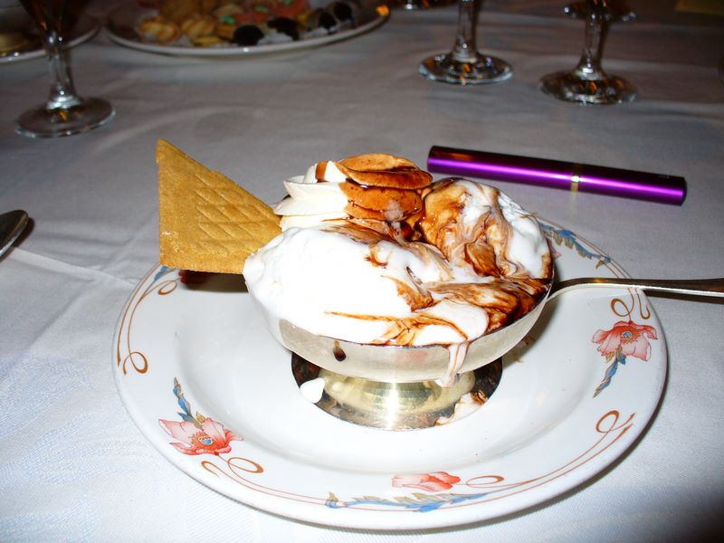 A fancy cruise ship desert