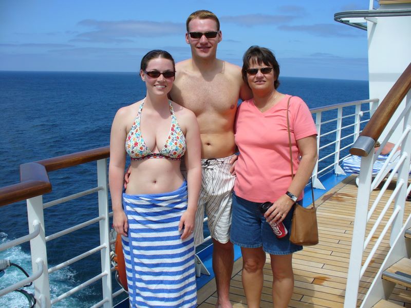 Mother, Son and Daughter-in-Law on Deck
