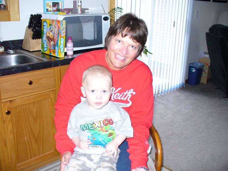 Proud grandma Sherri with Jared