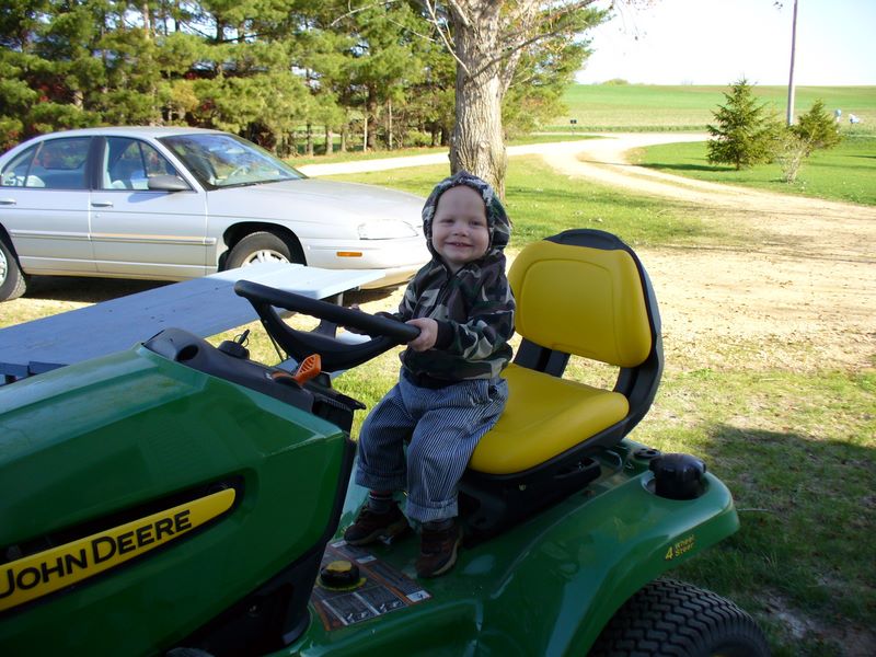 Jared Drives a John Deere at 9 Months