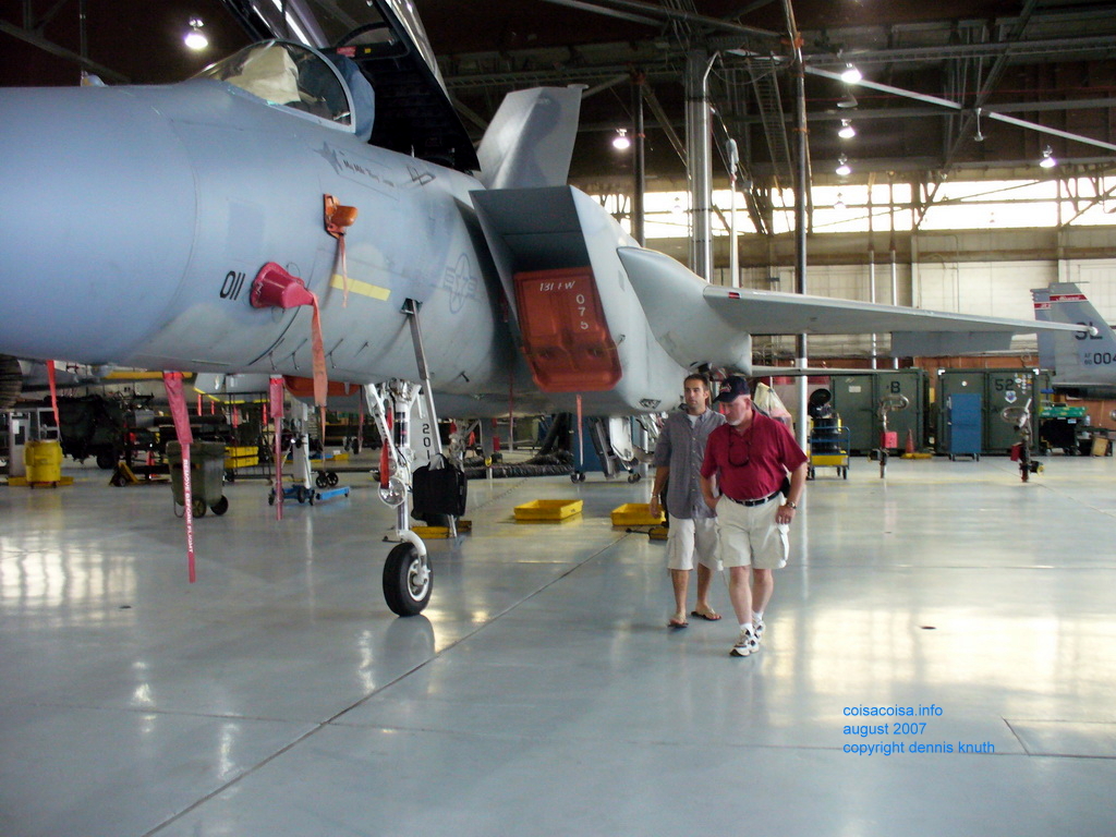 Gary and Ed in the airplane hanger